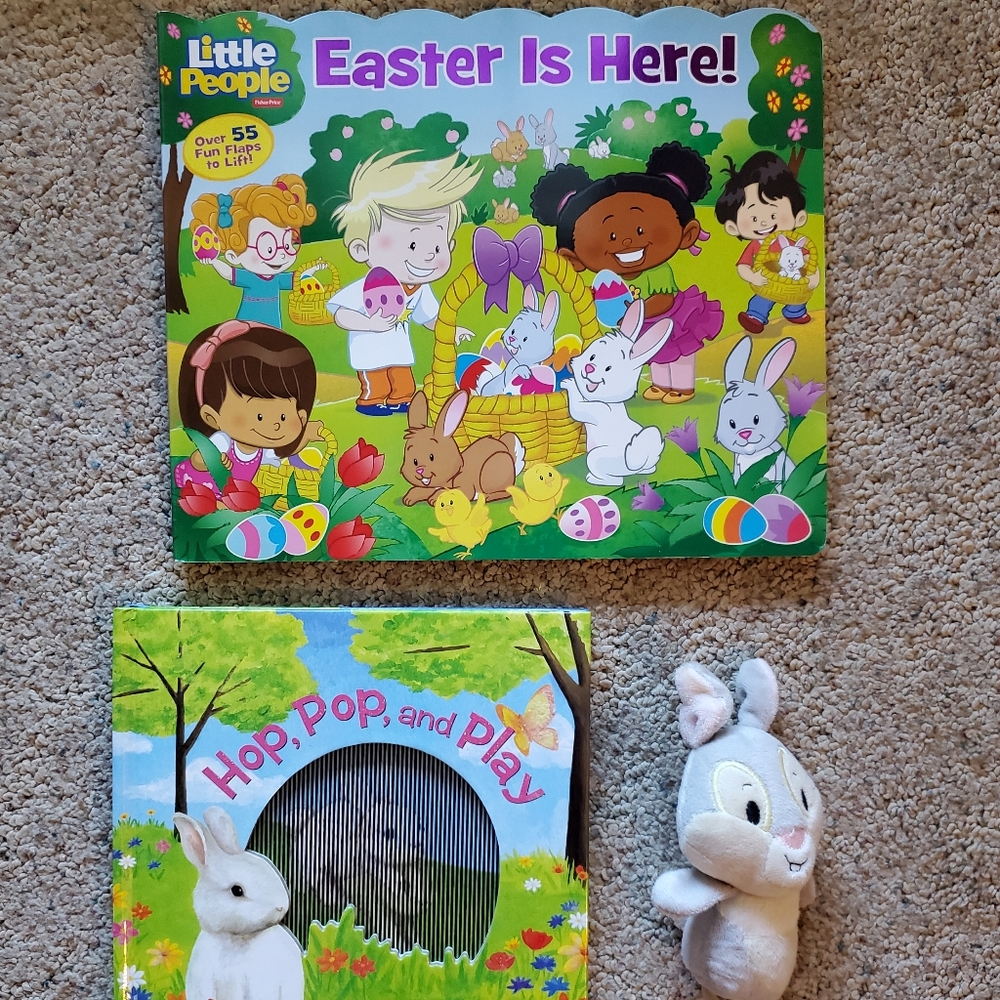 Easter is Here! Hop, Pop, and Play Itty Bitty Thumper Children's Easter Bundle